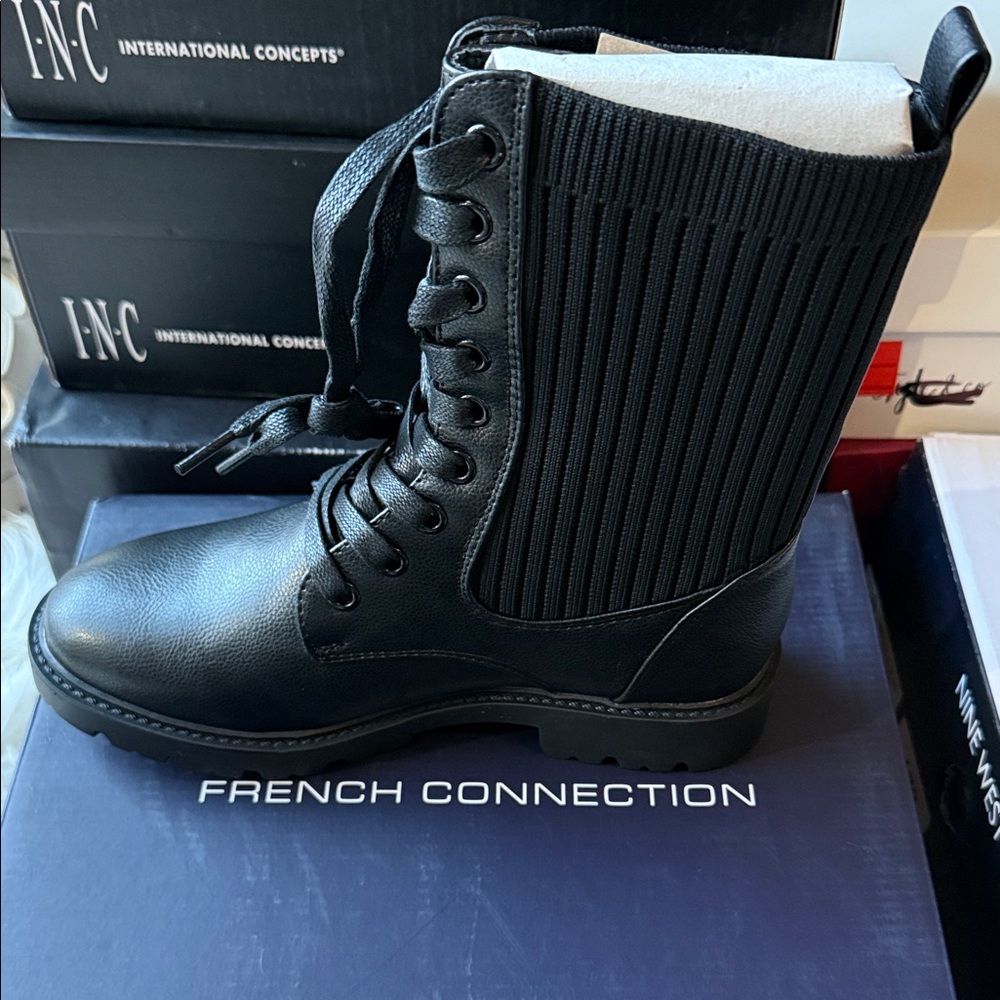 French Connection Women's Laydel Combat Bootie